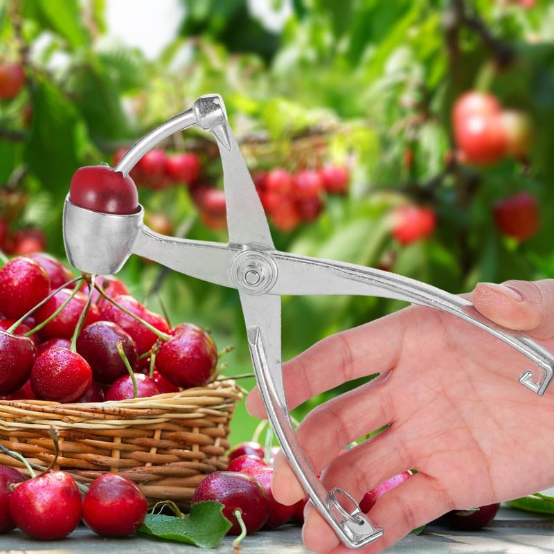 Veemoon Heavy Duty Cherry Pitter & Olive Corer Tool - Stainless Steel Cherry Pit Remover for Efficient & Olive Pitting - for Making Jam and Dishes - Image 4